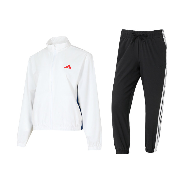 阿迪达斯运动套装女2026新款清风运动服休闲上衣裤子夹克外套长裤