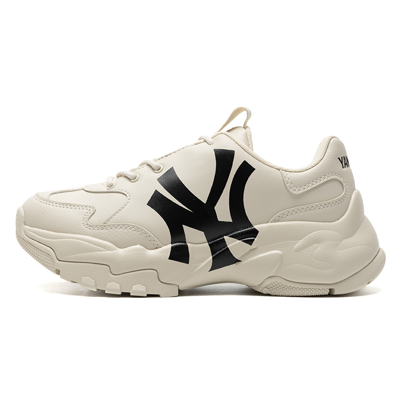 MLB白色老爹鞋NY厚底鞋男女鞋2025冬季新款运动鞋纽约洋基队鞋子