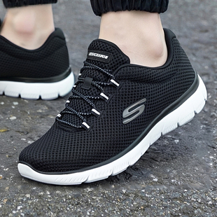 斯凯奇女鞋2025冬季新款穿脱运动鞋老年健步鞋女款休闲鞋散步鞋