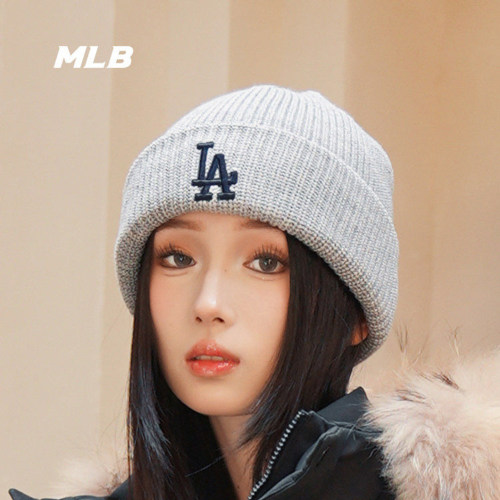 幸运叶子丨MLB帽子毛线帽男女同款大logo针织帽26秋冬新款运动帽