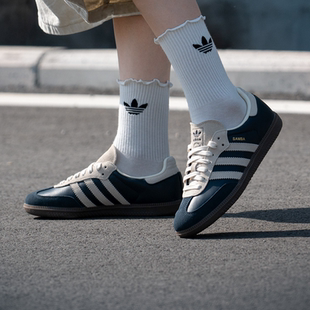 Adidas阿迪三叶草休闲鞋男款女款25新款经典德训鞋时尚板鞋SAMBA