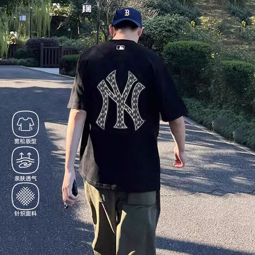 幸运叶子丨MLB老花短袖男装女装夏季新款体恤衫老花T恤半袖