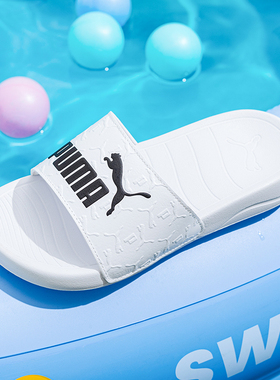 PUMA彪马拖鞋男鞋女鞋25春季新款白色正品休闲凉鞋一字拖鞋395420