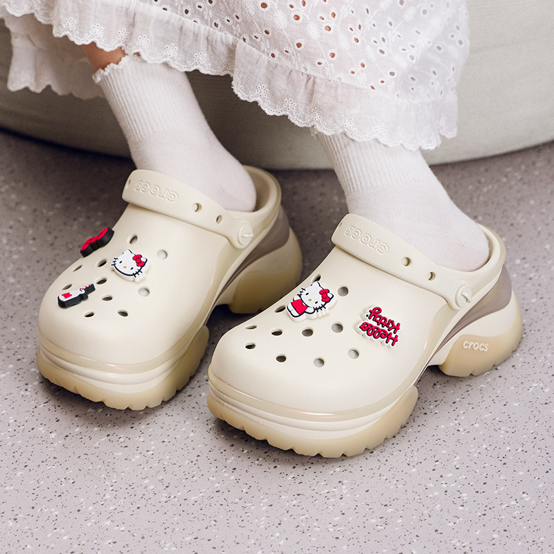 幸运叶子丨卡骆驰CROCS女鞋沙滩鞋复古小鲸鱼小海豚洞洞鞋花园鞋