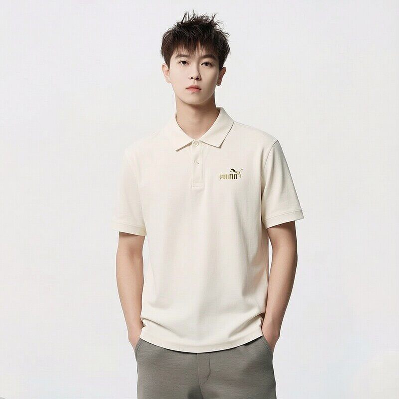 PUMA彪马POLO衫短袖男装206夏季男士米白色翻领商务高尔夫