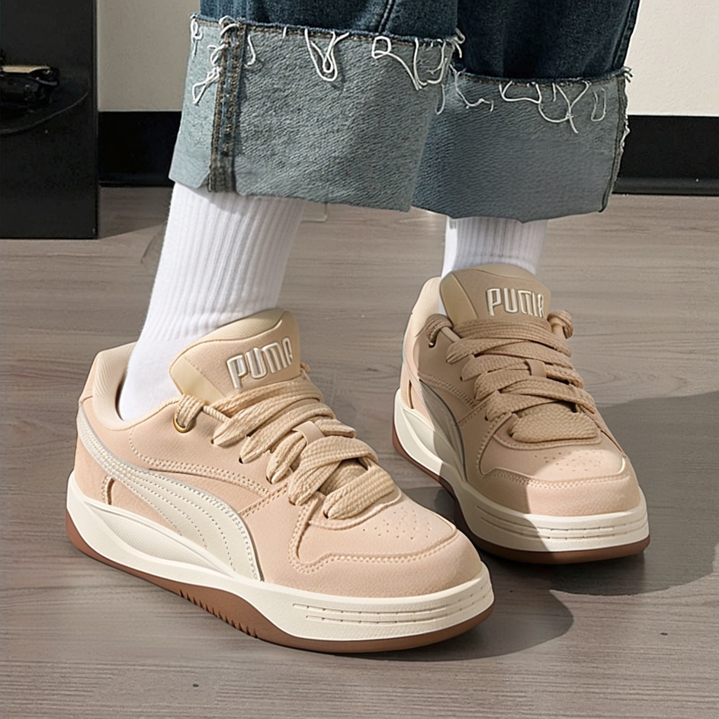 PUMA彪马女鞋低帮厚底板鞋2025冬季新款运动鞋轻便休闲鞋潮402510