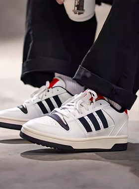 阿迪达斯正品男女同款BREAKSTART板鞋2026春季款情侣休闲鞋KK1283