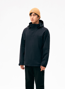 LANBU蓝步薄款冲锋衣男女同款2024秋冬新款外套运动服夹克开衫