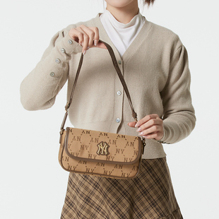 MLB官方 复古老花单肩包男童女童休闲包儿童潮流运动包时尚斜挎包