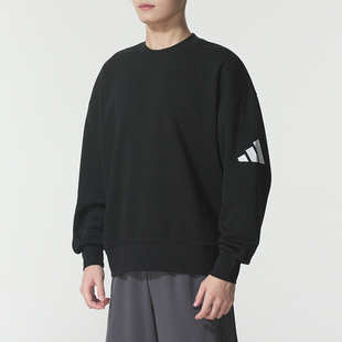 JF3542 加绒运动服休闲保暖套头衫 阿迪达斯圆领卫衣男2025秋季 新款