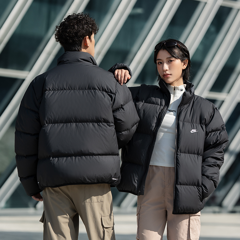 耐克情侣装羽绒服男女装25冬季新款防风保暖面包服短款外套夹克