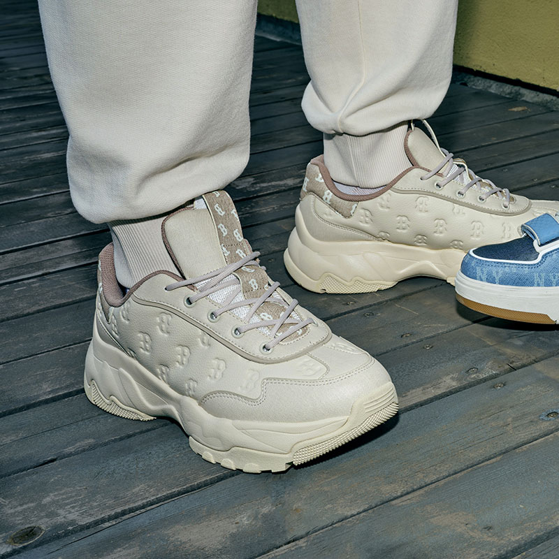 MLB老爹鞋男鞋女鞋2025冬季新款运动鞋厚底老爹鞋低帮复古休闲鞋