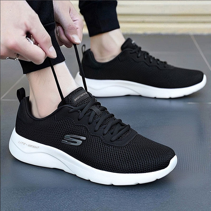 斯凯奇官方旗舰店男鞋运动鞋春季新款网面透气休闲鞋子缓震跑步鞋