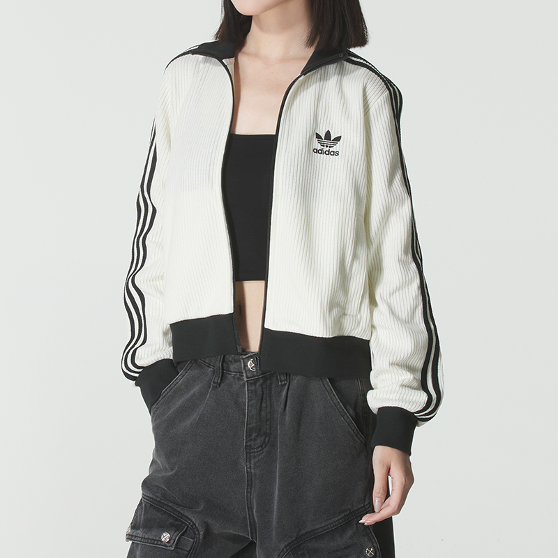 阿迪达斯adidas女装外套2025新款运动服宽松透气休闲上衣立领夹克