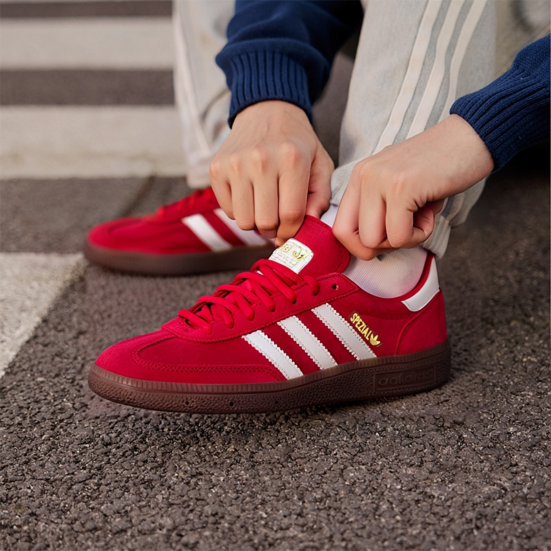 阿迪达斯三叶草新年款德训鞋男鞋女鞋本命年红色板鞋休闲鞋运动鞋