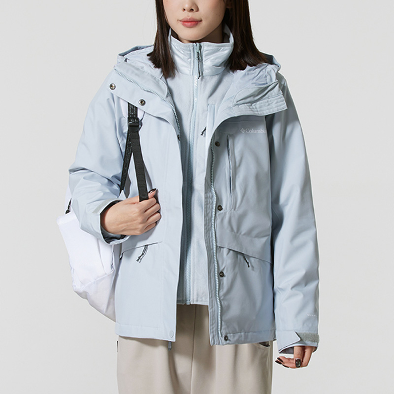 Columbia哥伦比亚三合一冲锋衣女装防水热能户外防水抓绒内胆外套