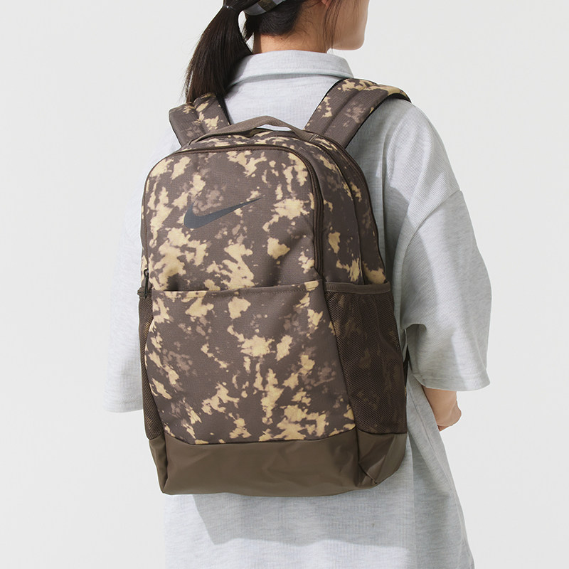 耐克nike男女包夏季学生书包迷彩休闲运动包户外双肩背包HJ82