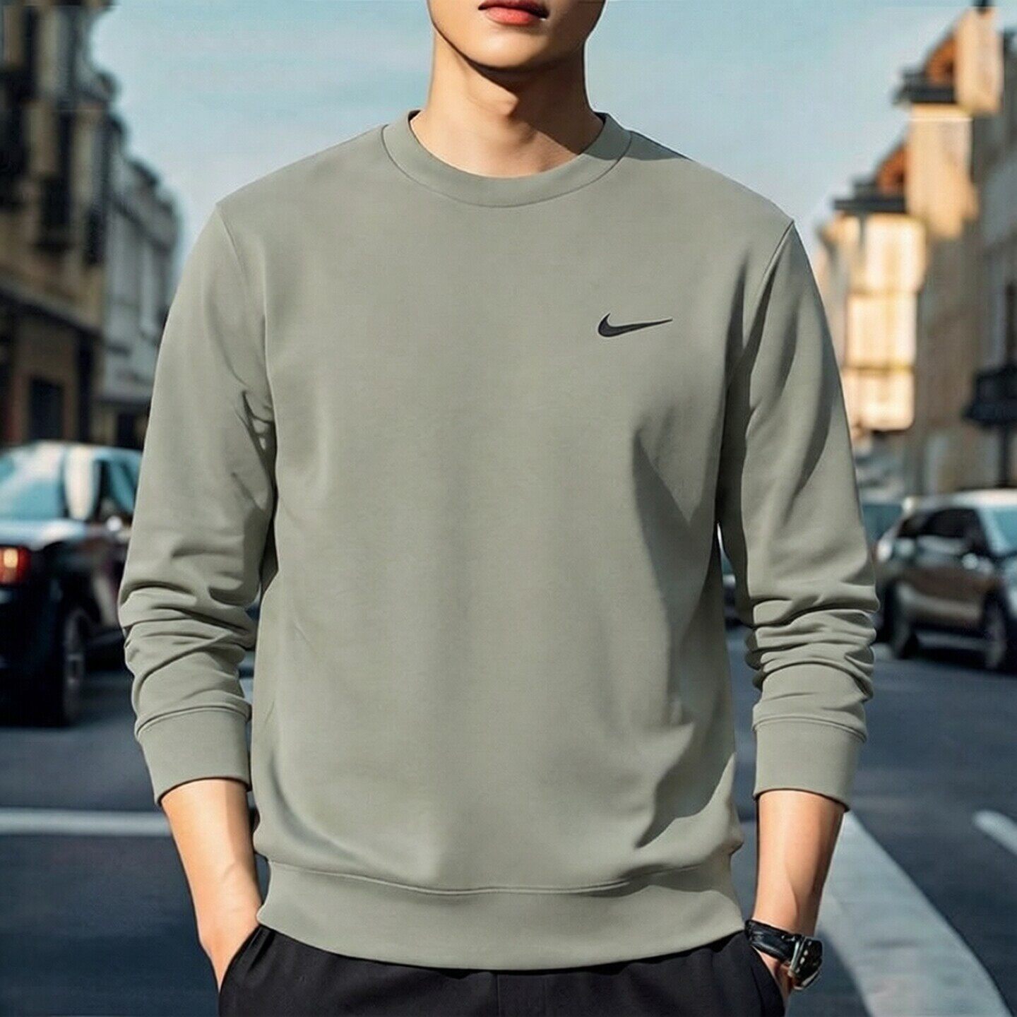 幸运叶子丨耐克Nike正品男子运动服圆领上衣休闲卫衣套头衫IF2978