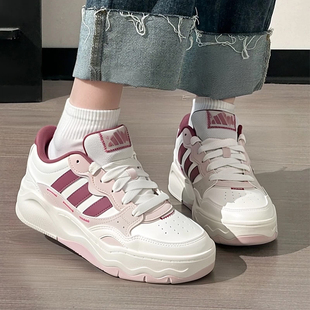 阿迪达斯官方旗舰店粉色女鞋运动鞋2026春季新款低帮板鞋休闲鞋
