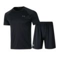 Quick-Drying Suit/Loose Style/Black + New Shorts 1 [with Pockets]