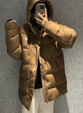 Nike耐克女子羽绒服夹克25冬新款刺绣保暖连帽运动外套IB2974-235