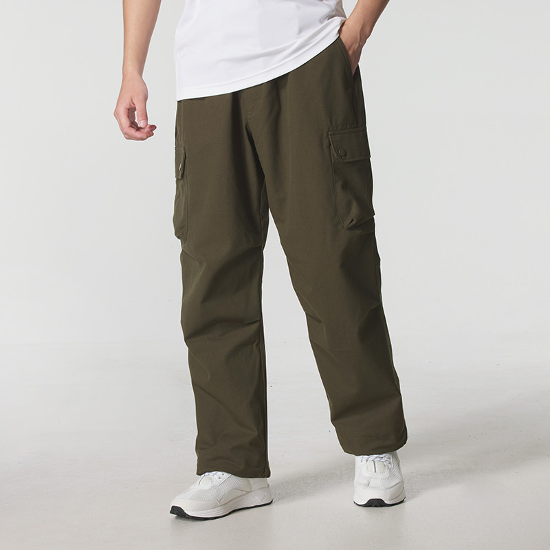 UA安德玛宽松长裤男裤2025新款工装直筒裤休闲裤运动裤跑步训练裤