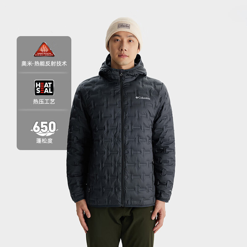 哥伦比亚羽绒服男秋季新款户外银点拒水650蓬棉羽夹克外套WE6610