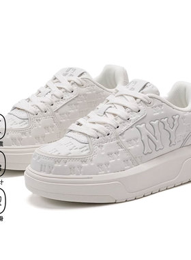 MLB小白鞋男女情侣厚底鞋学长鞋显高板鞋25冬季新款鞋子3ASXE015N