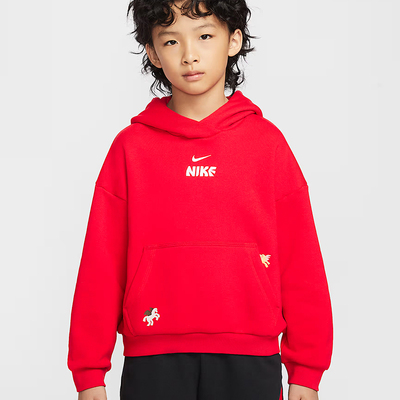 NIKE耐克连帽卫衣童装春季新款儿童休闲上衣运动服套头衫潮IQ3934