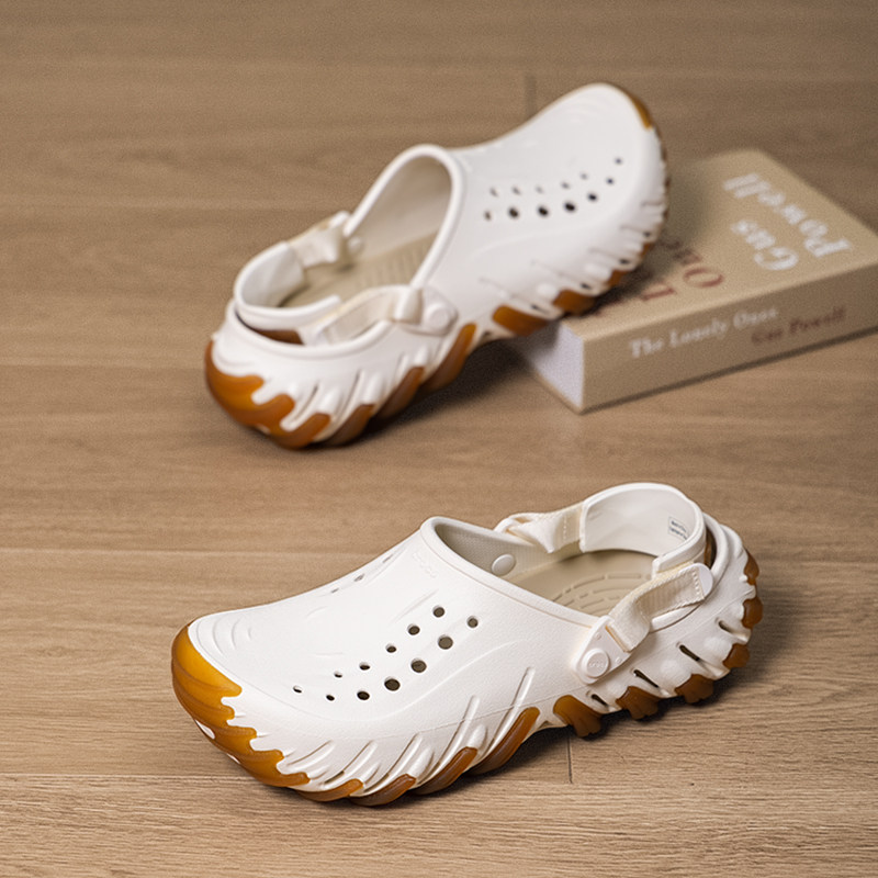幸运叶子丨卡骆驰CROCS男女新款波波坦克洞洞鞋一脚穿包头凉鞋