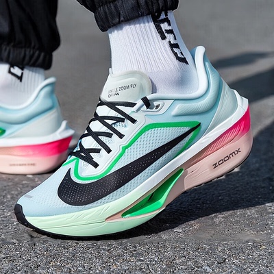 耐克运动男鞋ZOOM FLY 6马拉松碳板回弹竞速专业跑步鞋FN8454-402