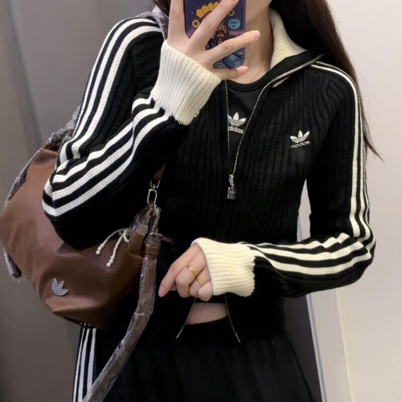 阿迪达斯三叶草女装2025冬季新款运动服休闲夹克防风外套KF0718