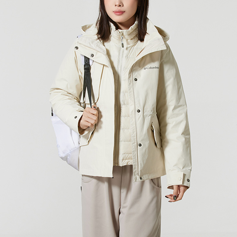 Columbia哥伦比亚女装 户外运动服防风羽绒内胆三合一冲锋衣外套