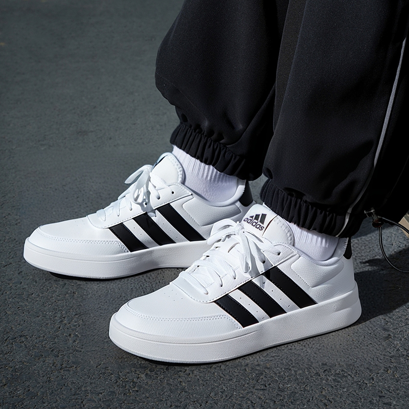 Adidas阿迪达斯官方正品男女同款白色滑板鞋经典三条纹运动休闲鞋