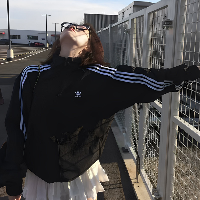 阿迪达斯三叶草外套男装女装春季经典时尚潮流运动休闲梭织外套