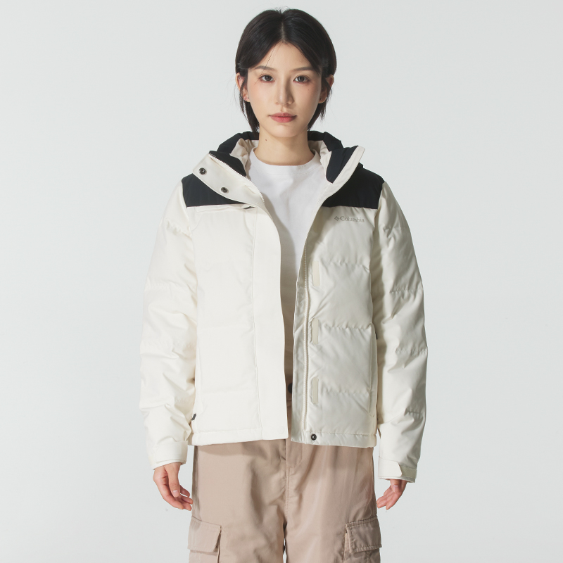 哥伦比亚官网户外夹克运动服女装秋冬新款连帽运动服羽绒服外套