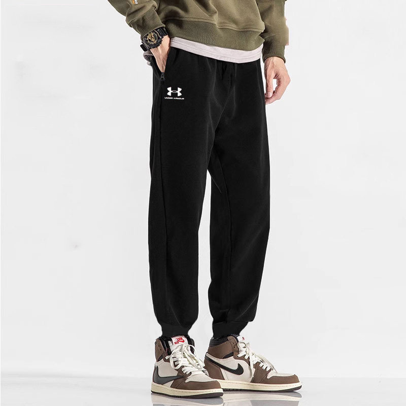 UA安德玛加绒长裤男裤新款健身训练裤拉链口袋束脚裤保暖运动裤