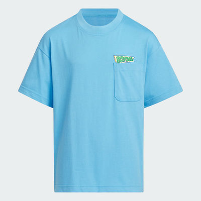 阿迪达斯圆领短袖童装休闲半袖跑步运动服透气T恤宽松上衣JF3859