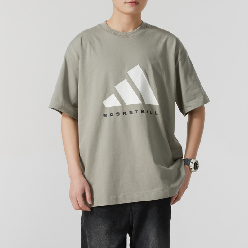 阿迪达斯短袖男装女装夏季新款ADI BB运动服纯棉T恤宽松情侣半袖