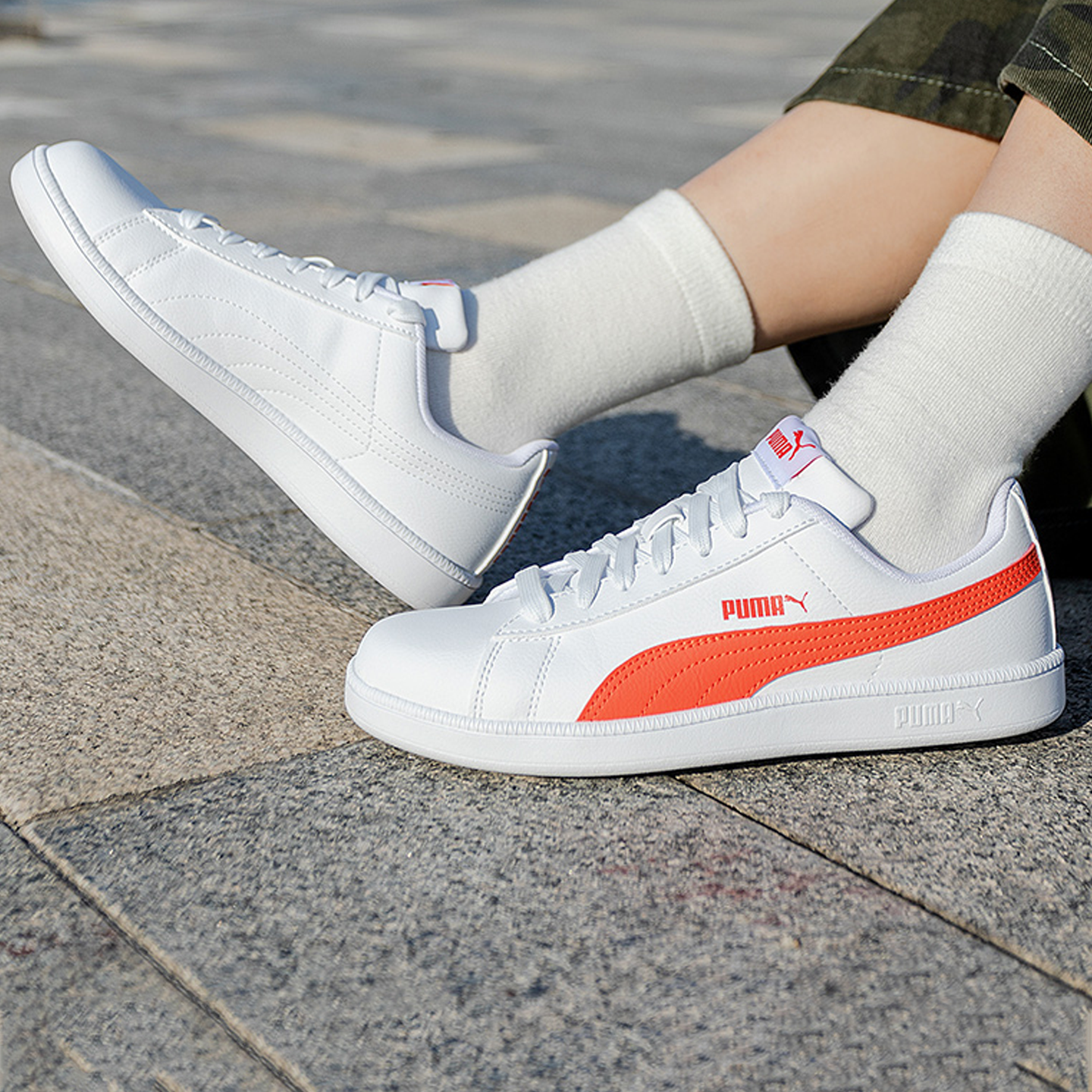 PUMAUP基础款简约小白鞋