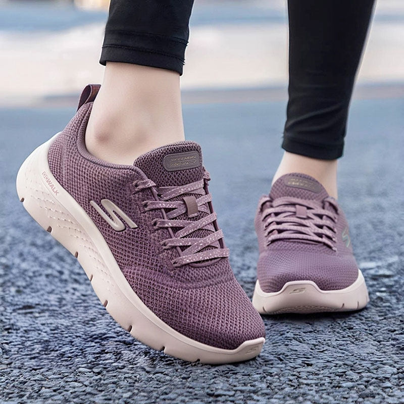 斯凯奇女鞋春季新款网面透气跑步鞋轻便减震慢跑鞋健身训练运动鞋