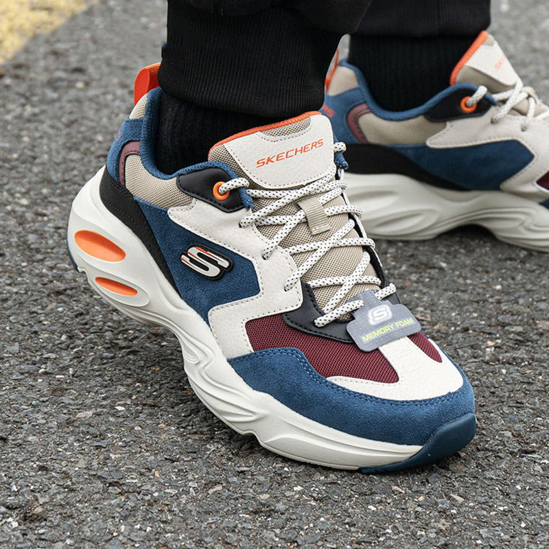 斯凯奇男鞋复古老爹鞋2025冬季新款跑步鞋男士休闲鞋运动鞋熊猫鞋