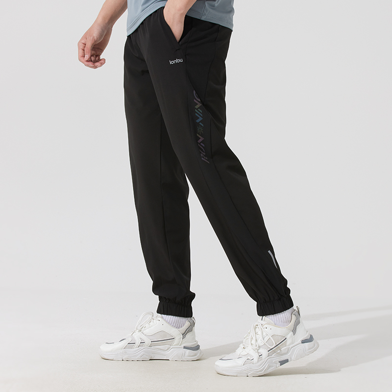 LANBU蓝步男裤2025秋季新款运动裤快干健身潮流炫彩印花跑步长裤