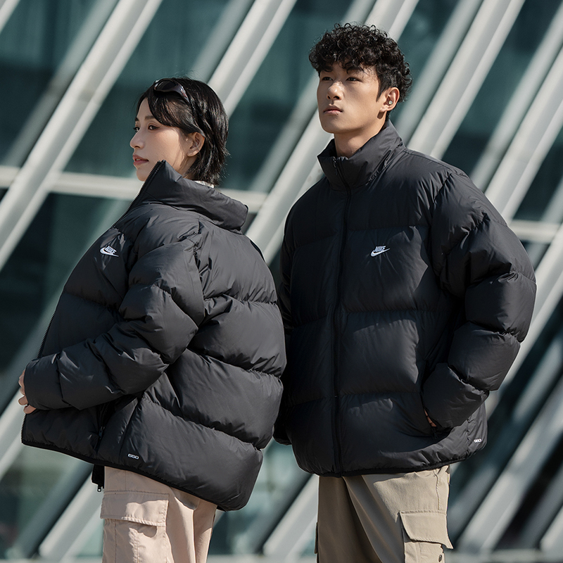 耐克情侣款羽绒服男装女装25冬季新款保暖面包服短款外套棉羽夹克