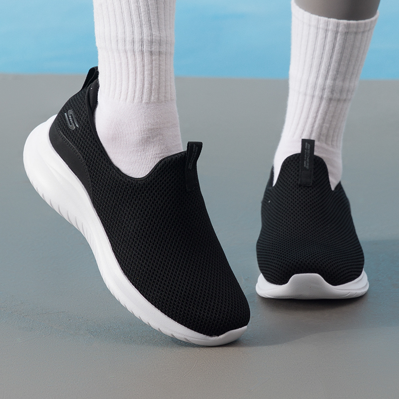 斯凯奇一脚穿健步鞋女鞋2025新款轻便透气运动鞋网面休闲鞋懒人鞋