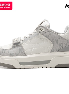 MLB老花板鞋新款灰色休闲鞋男鞋女鞋学长鞋3ASXCMM4N潮