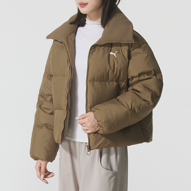 PUMA彪马立领羽绒服女2025冬季新款保暖运动服短款宽松夹克635807