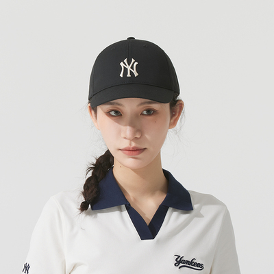 MLB官方 帽子男帽女帽硬顶黑色鸭舌帽棒球帽运动帽户外遮阳休闲帽