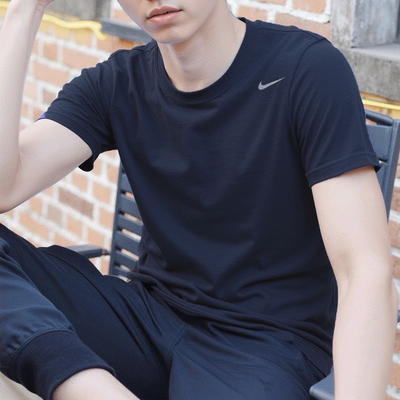 耐克短袖男装2025新款运动服装跑步健身速干休闲半袖透气冰丝T恤