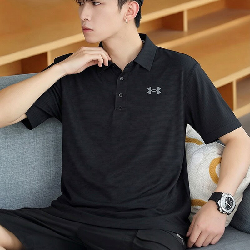 安德玛UA短袖POLO衫男装2026夏季新款男士速干衣运动T恤1